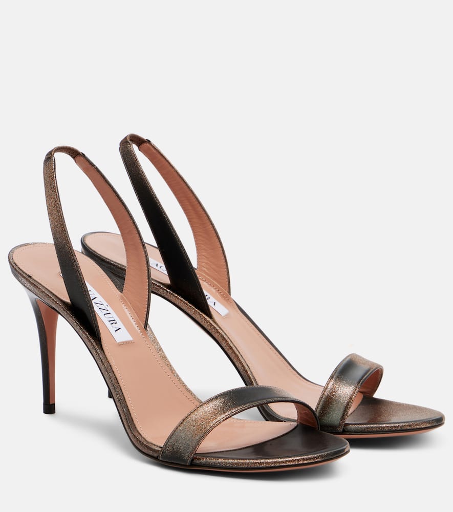 So Nude 85 leather slingback sandals