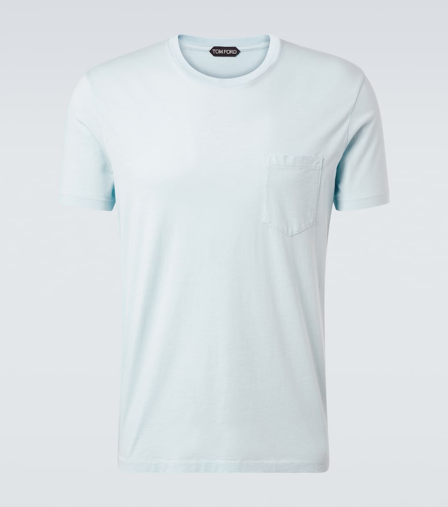 Tom Ford Men's Blue Cotton And Silk Jersey T-Shirt UK Size 42 - Mytheresa