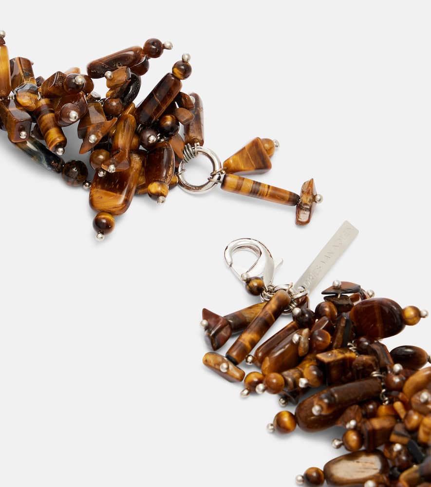 Dries Van Noten Embellished Necklace In Brown