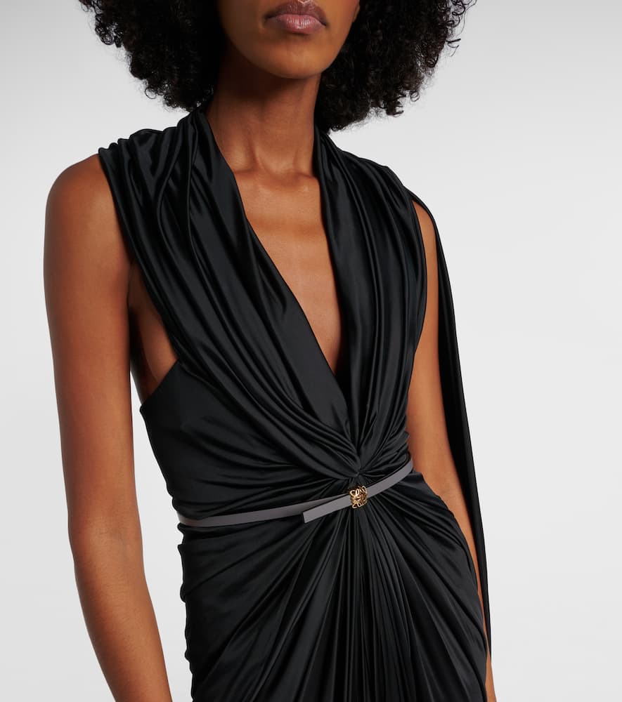 Loewe Anagram Leather Belt In Brown