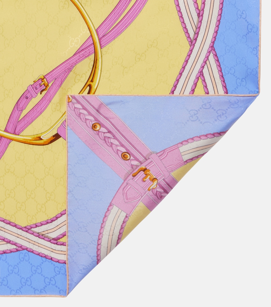  Gucci Gucci Tuch Gg horsebit Aus Seiden-jacquard 