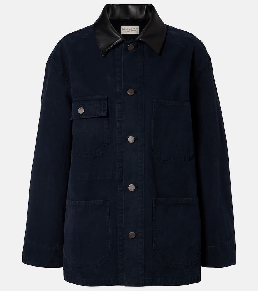 Nili Lotan Marquise Cotton Jacket In Blue