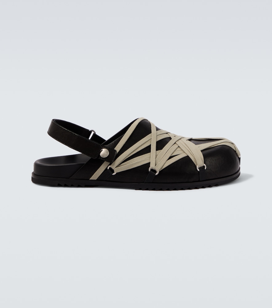  Rick Owens Rick Owens Megalace Leather Mules 