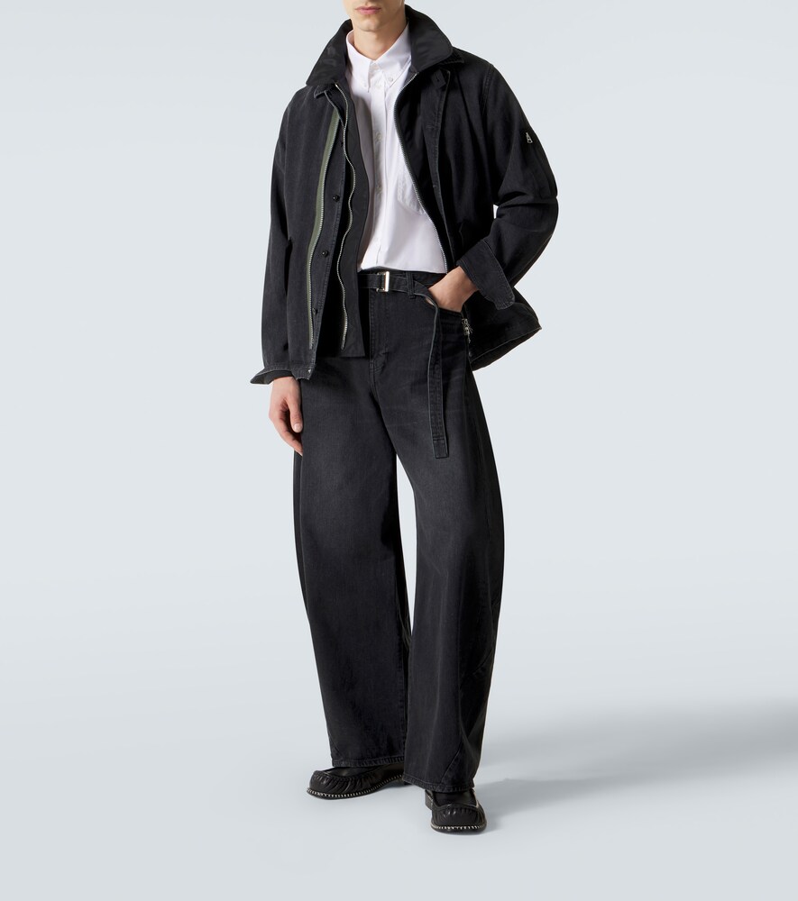 Sacai Belted barrel-leg jeans