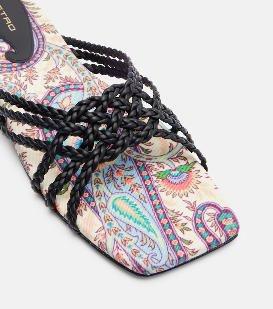  Etro Etro Bedruckte Pantoletten Aus Leder 