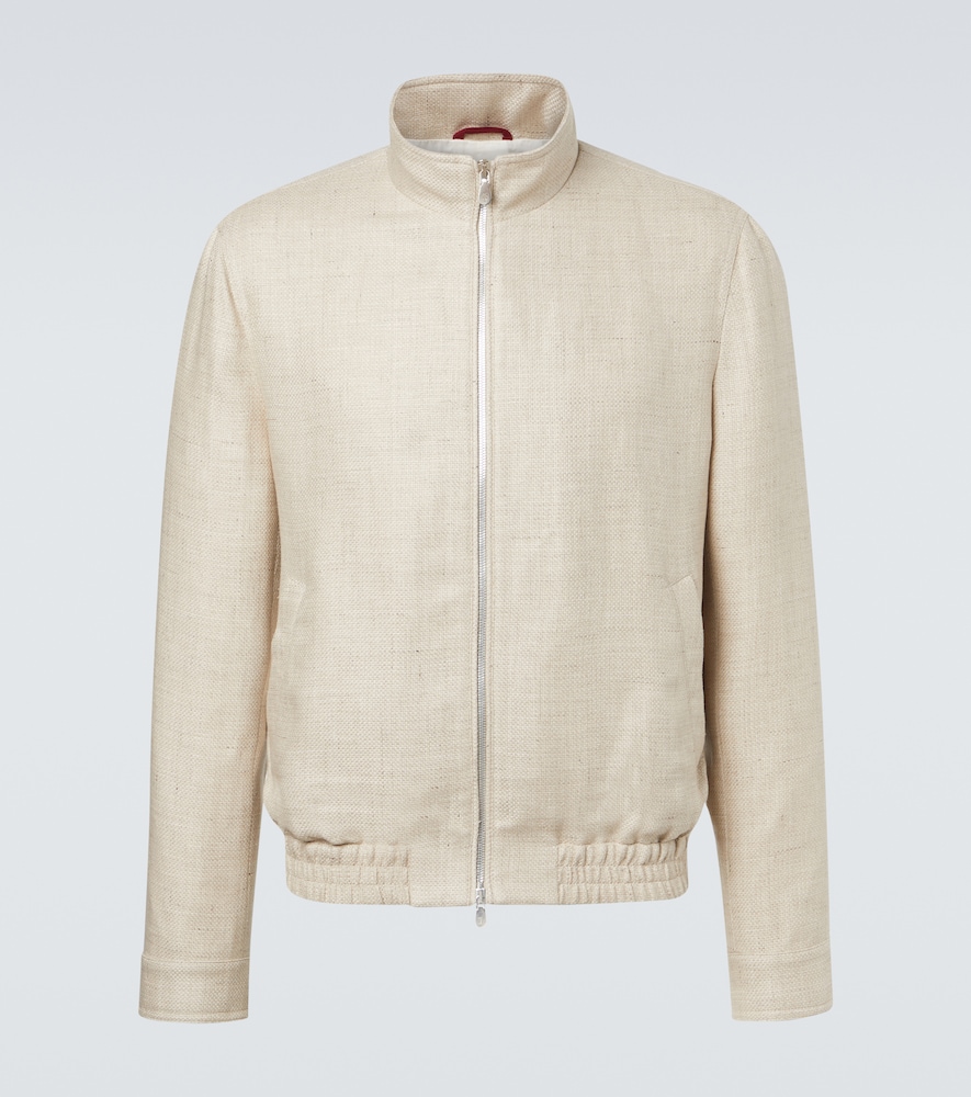 Brunello Cucinelli Men's Beige Silk, Linen, And Wool Jacket UK Size 46 - Mytheresa