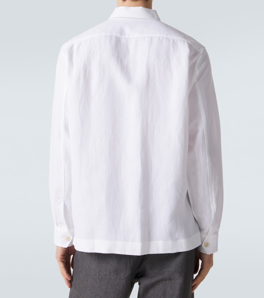  Brunello Cucinelli Brunello Cucinelli Hemd Aus Hanf, Leinen Und Baumwolle 