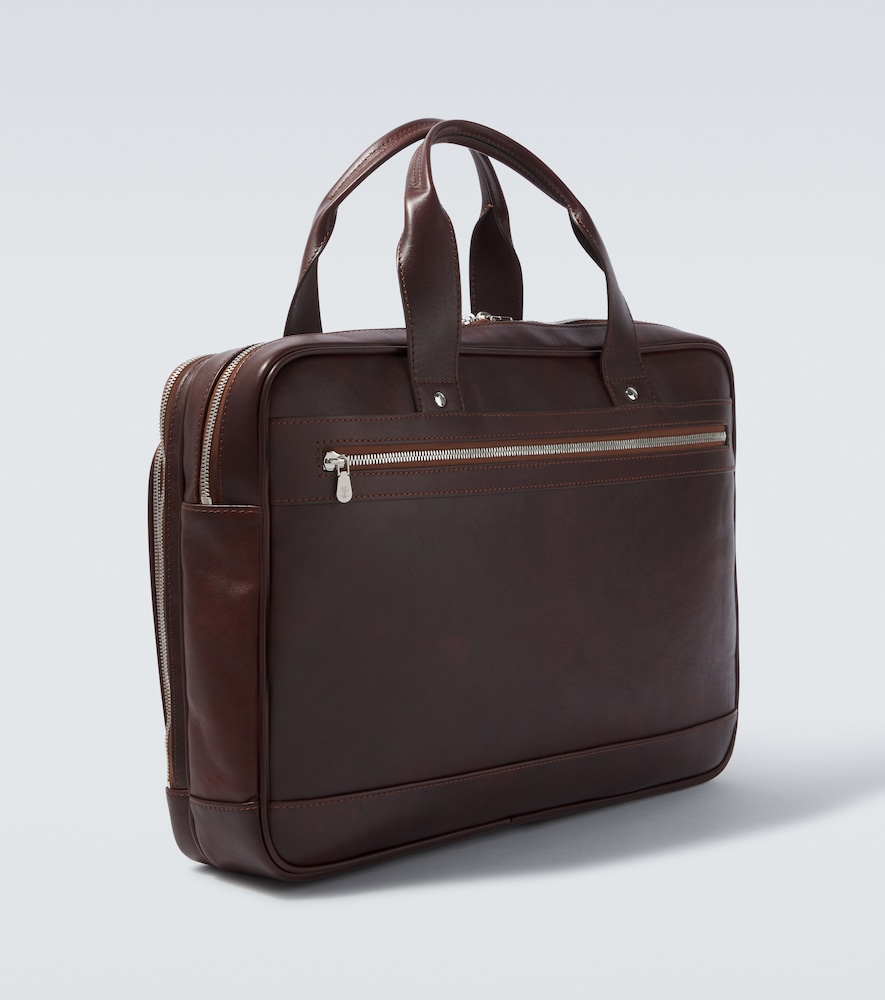  Brunello Cucinelli Brunello Cucinelli Leather Briefcase 