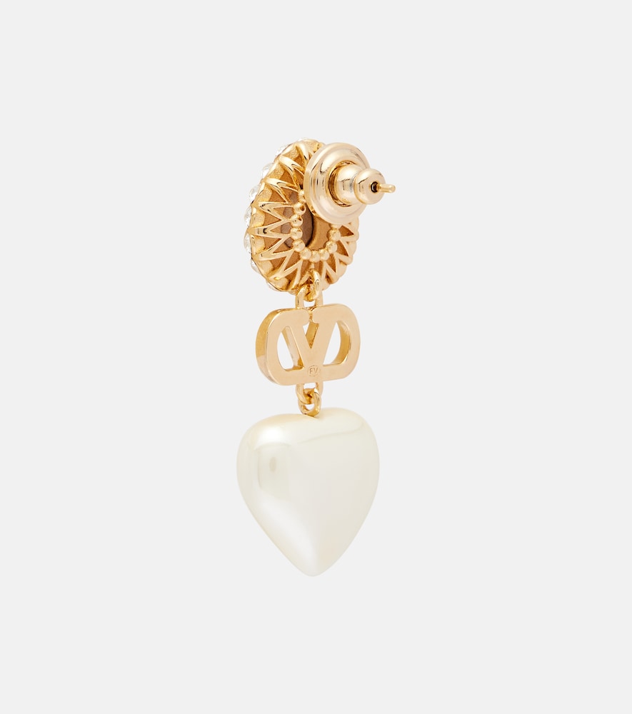  Valentino Valentino Vlogo Embellished Drop Earrings 