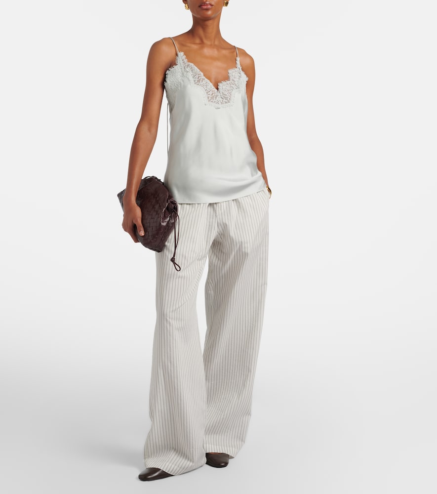  Rohe Rohe Lace-trimmed Silk Top 
