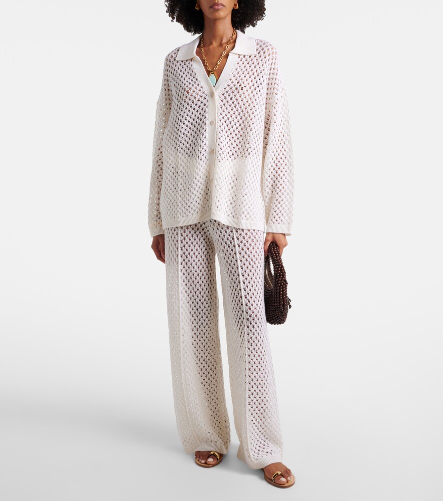 Jardin des Orangers Open-knit wool and cashmere cardigan