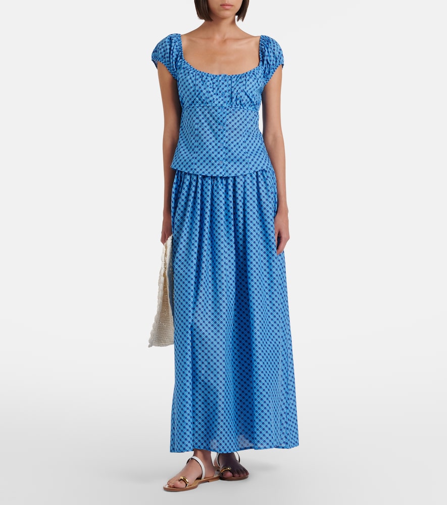  Montce Montce Millie Plaid Cotton Maxi Skirt 