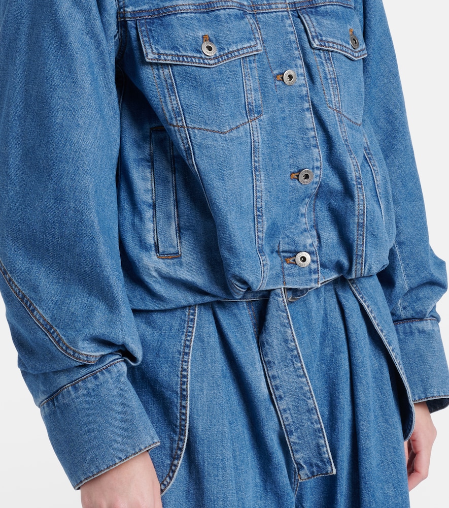 Gathered Denim Jacket