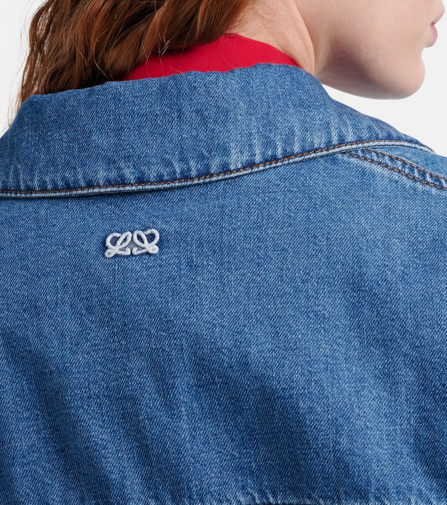 Gathered Denim Jacket