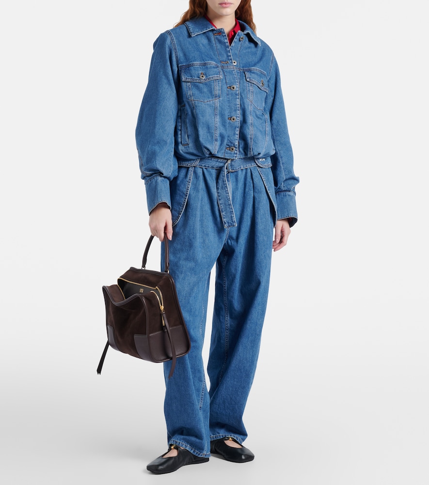 Gathered Denim Jacket