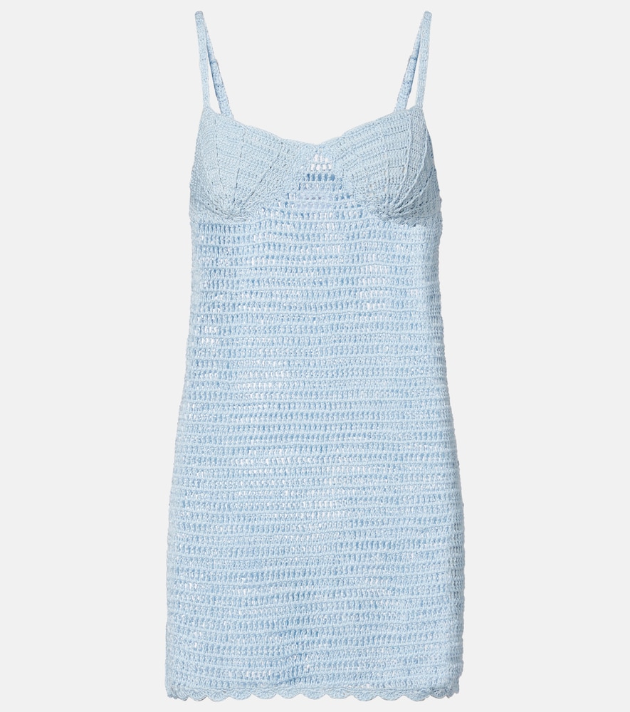 Anna Kosturova Cotton crochet minidress