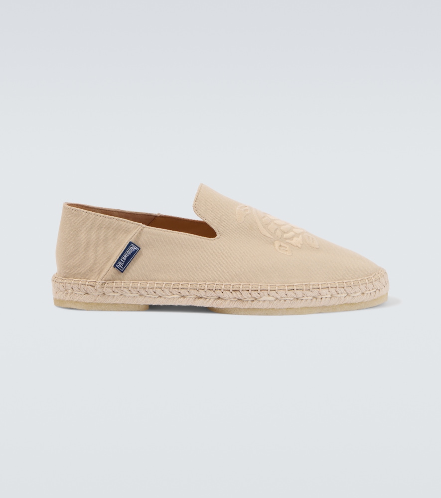 Bestickte Espadrilles aus Canvas