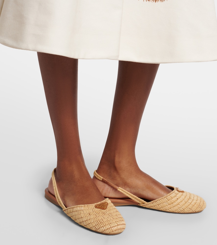 Prada Crochet slingback flats
