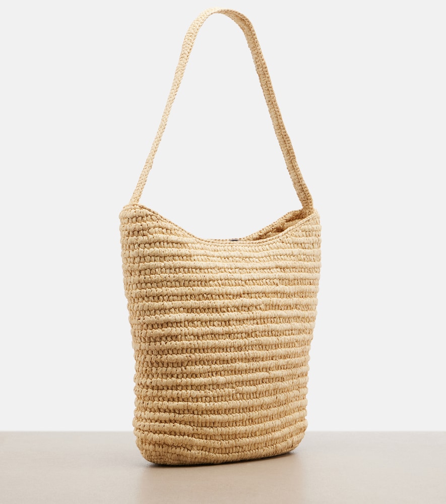 Alma Medium Raffia Shoulder Bag