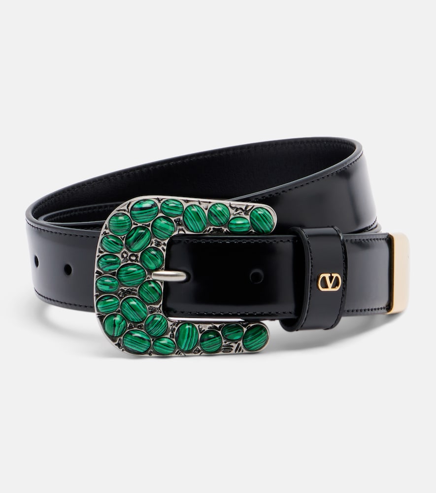 Cintura VLogo in pelle