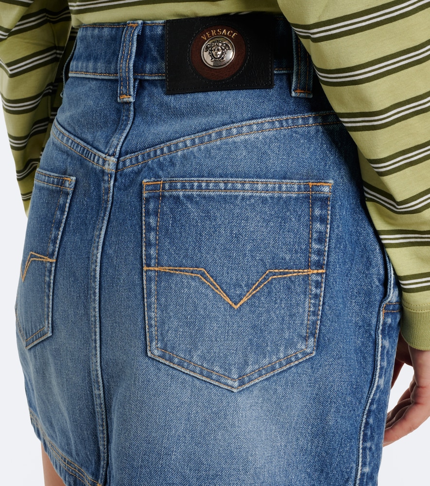 Faded Denim Miniskirt