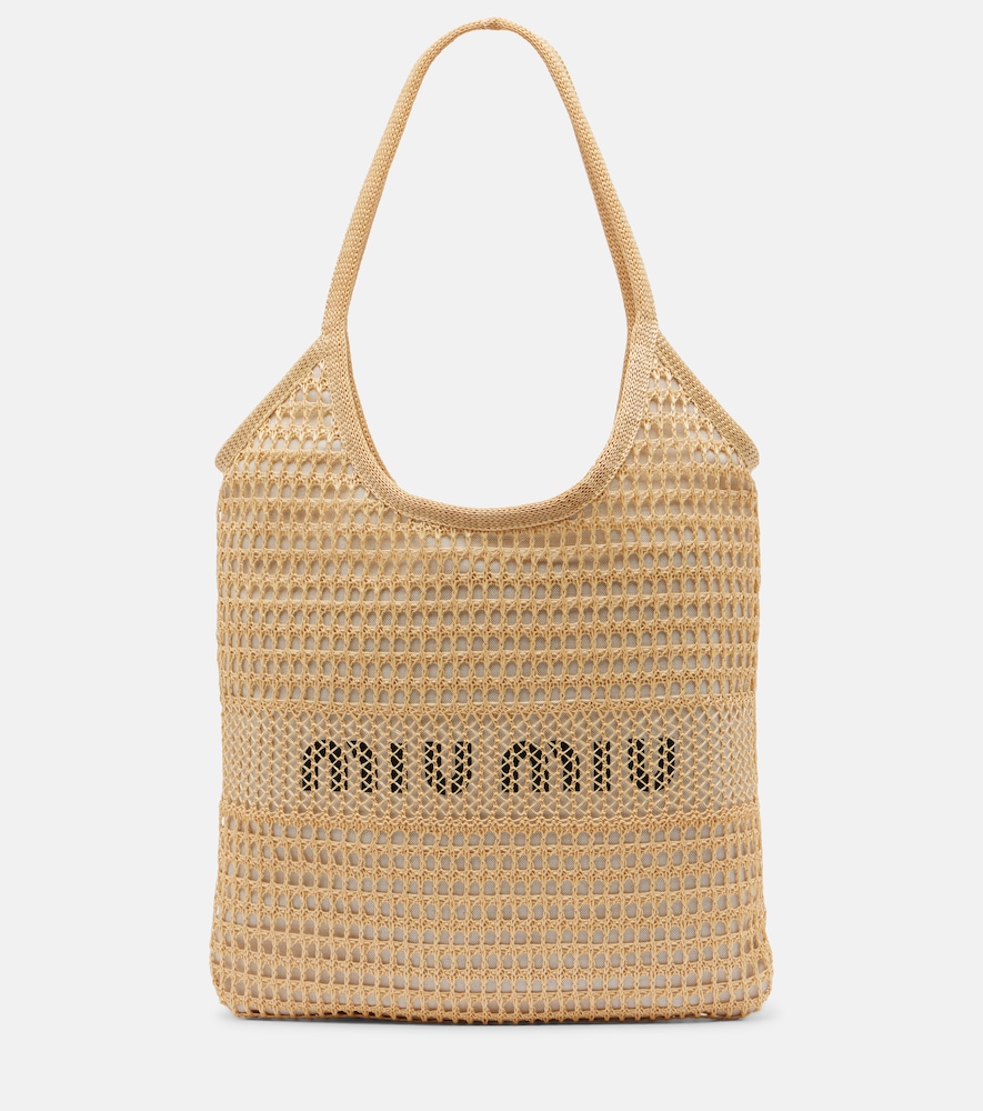 Shopper Ivy aus Leinen und Raffiabast