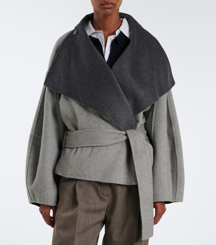 Onelle Reversible Wool-Blend Wrap Coat