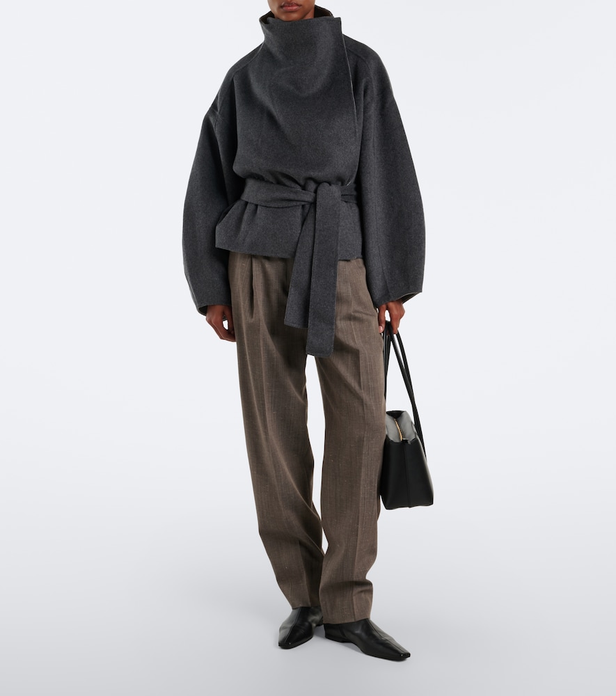Onelle Reversible Wool-Blend Wrap Coat