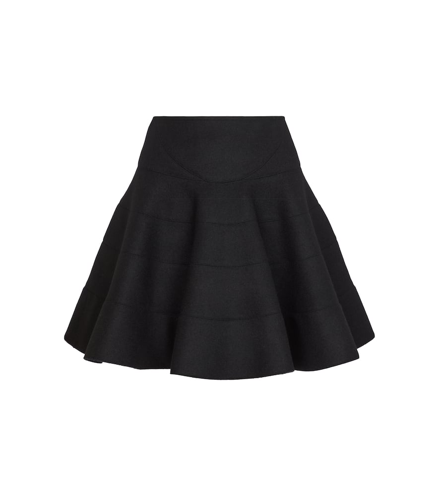 Click to view more detailed imagery on our partner's website Alaïa Wool-blend Tiered Mini Skirt In Black