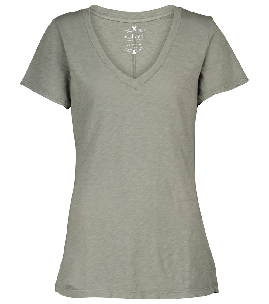 Click to view more detailed imagery on our partner's website Velvet Lilith Cotton T-shirt In Green