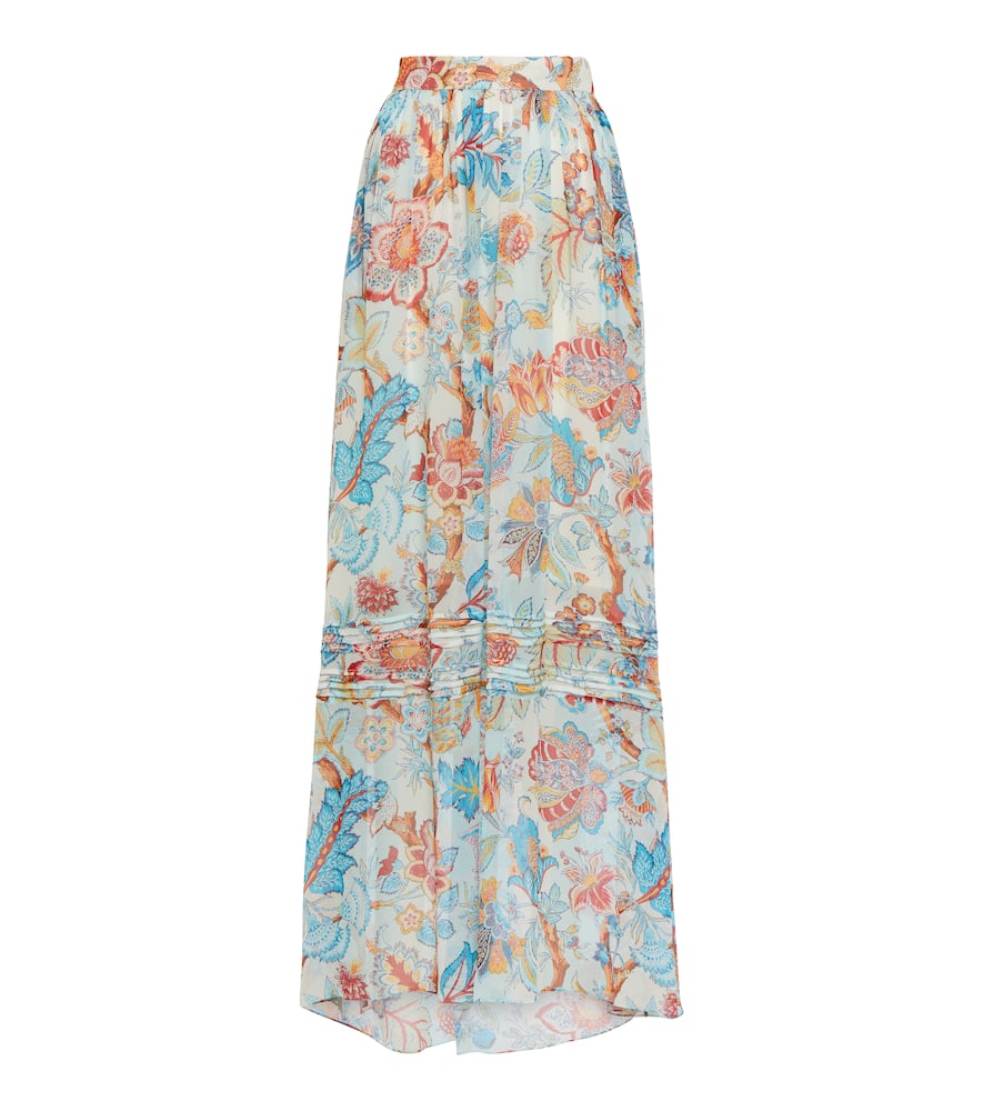 Etro Floral silk maxi skirt
