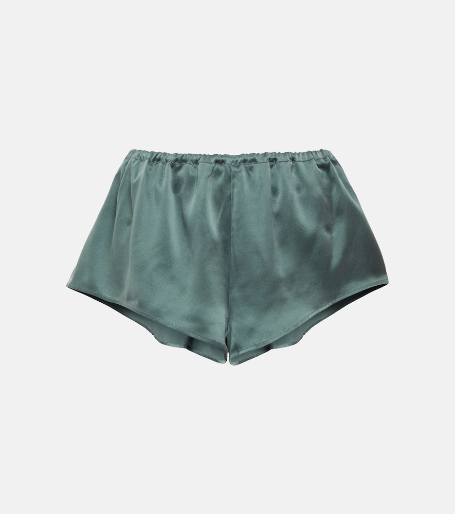 Asceno Venice silk satin pajama shorts