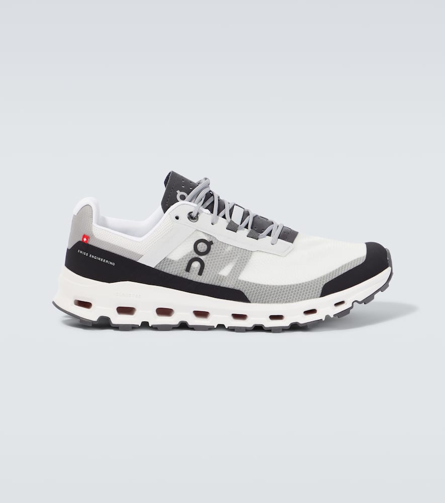 On Cloudvista Neoprene-trimmed Mesh Running Sneakers In Glacier I Black