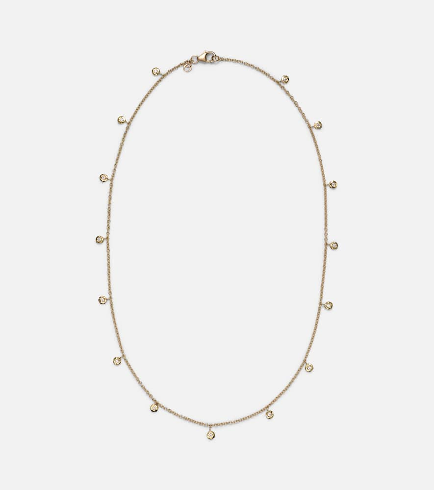 Micro Nesting Gem 18kt gold necklace with diamonds