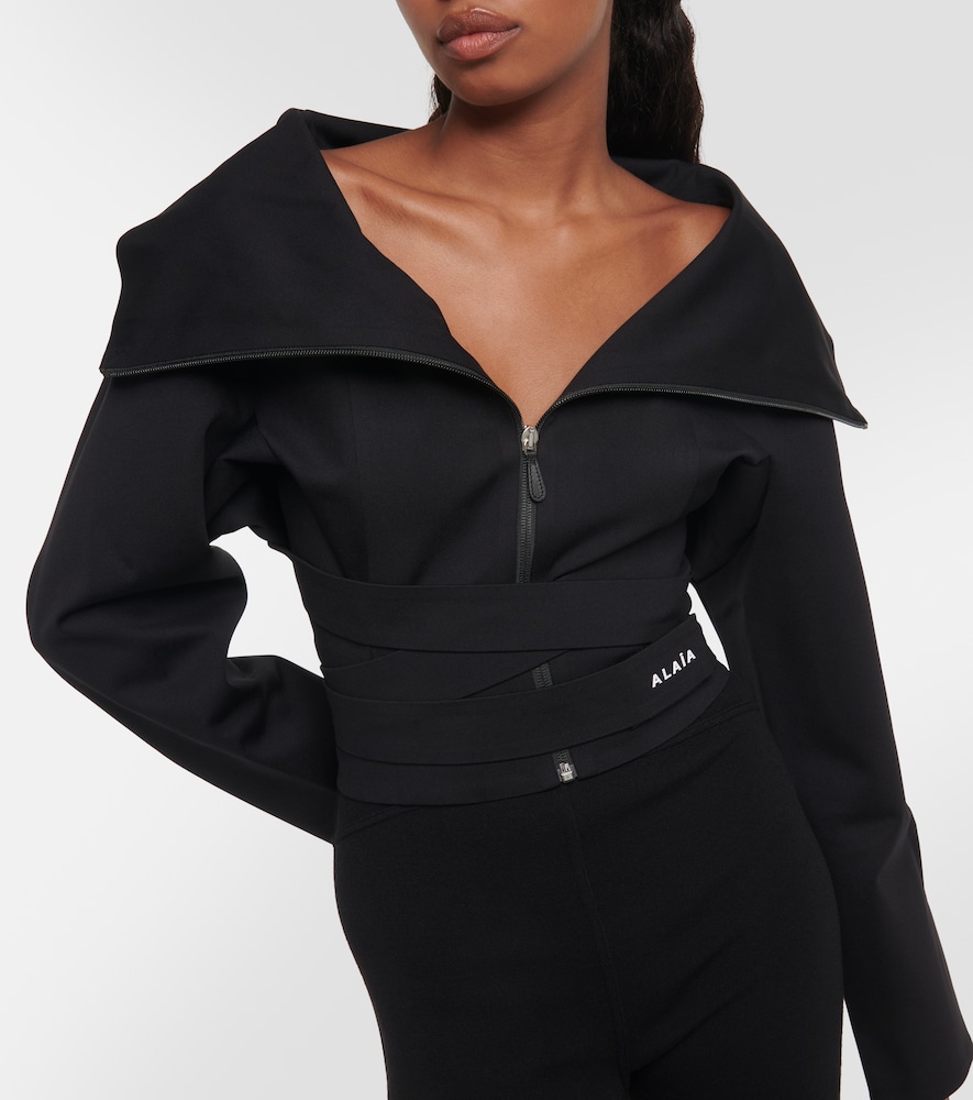  Alaia Alaia Cropped Jersey Jacket 