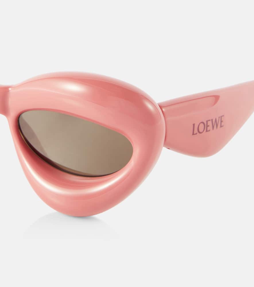Loewe Fashion Show Inflatable Lw40097i 72e Oval Sunglasses In Pink