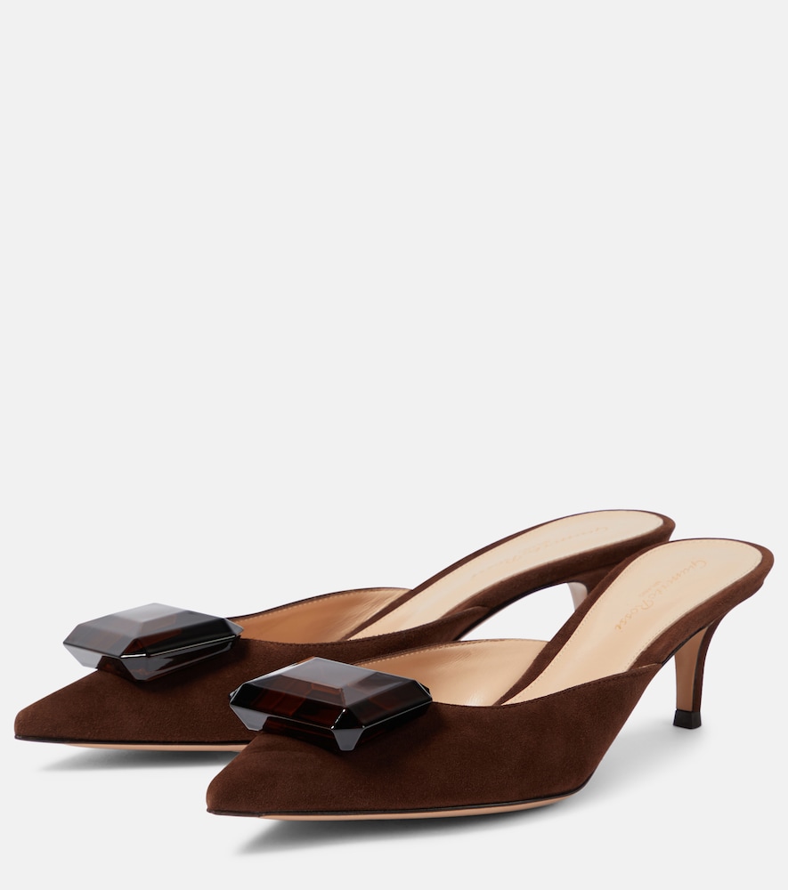  Gianvito Rossi Gianvito Rossi Jaipur Suede Mules 
