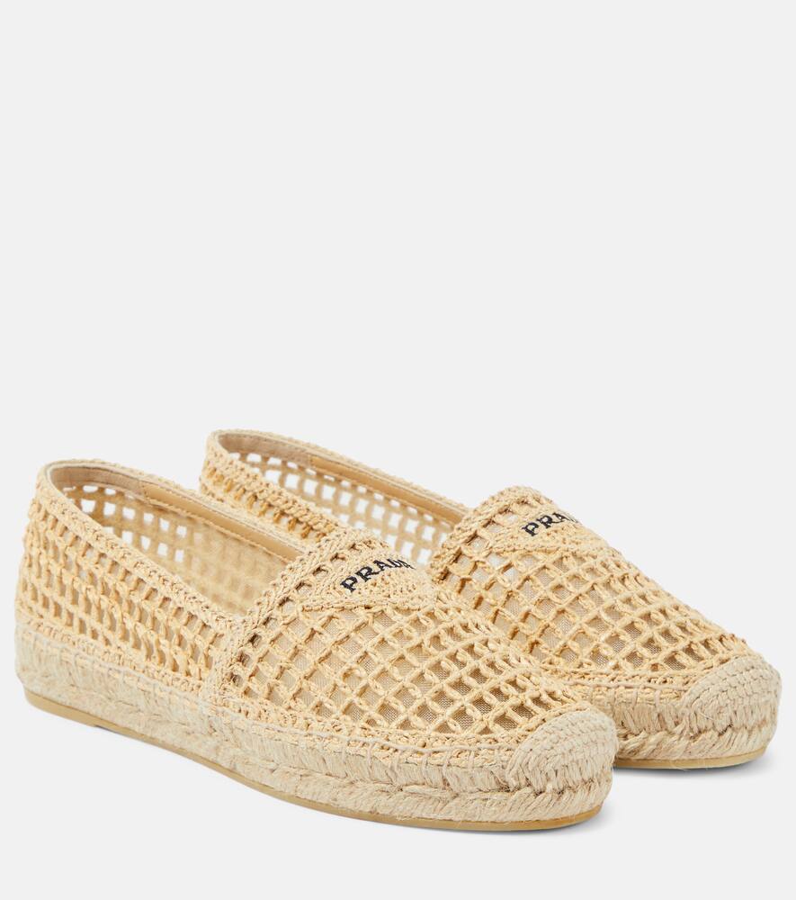 Prada Logo crochet espadrilles