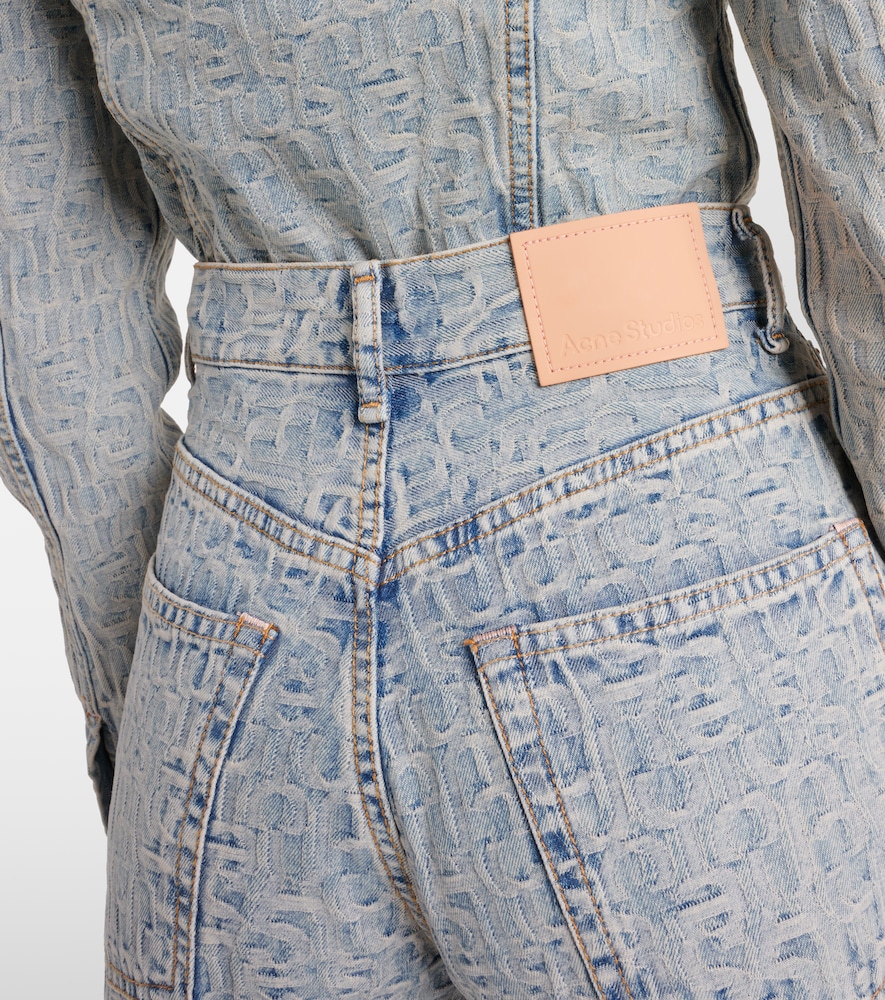  Acne Studios Acne Studios Monogram High-rise Wide-leg Jeans 