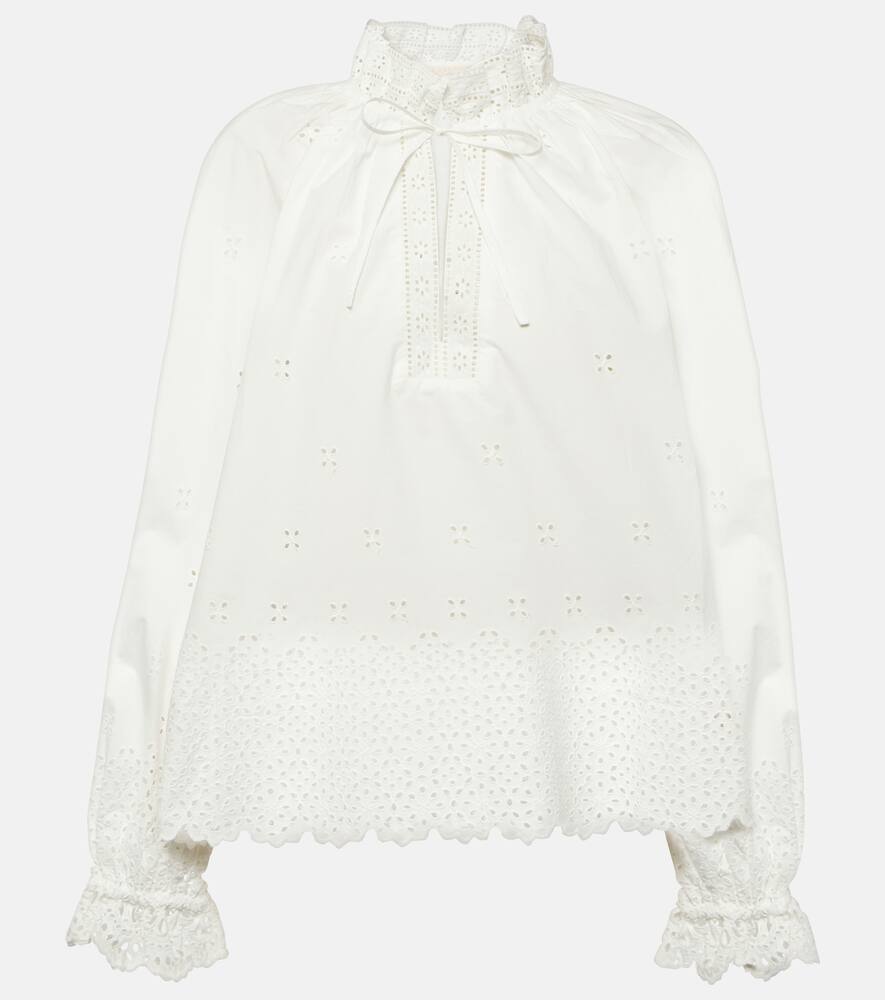 Ulla Johnson Alora broderie anglaise cotton blouse