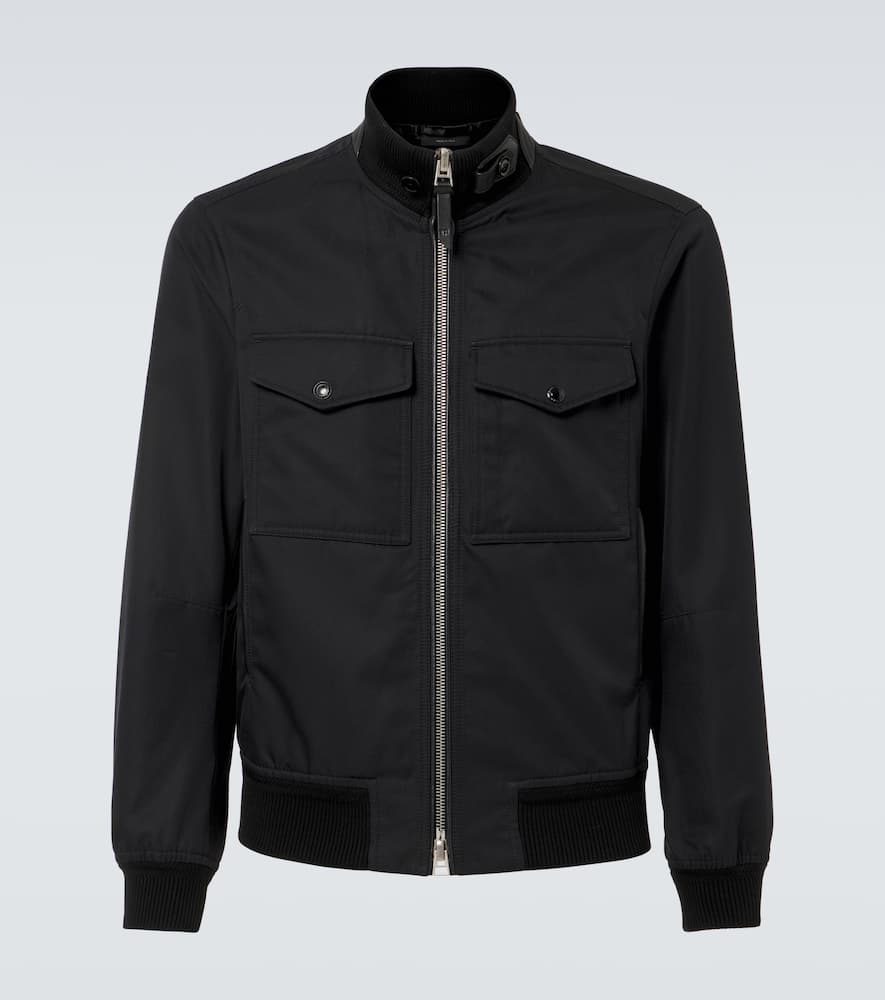 Tom Ford Cotton And Silk Twill Blouson In Black