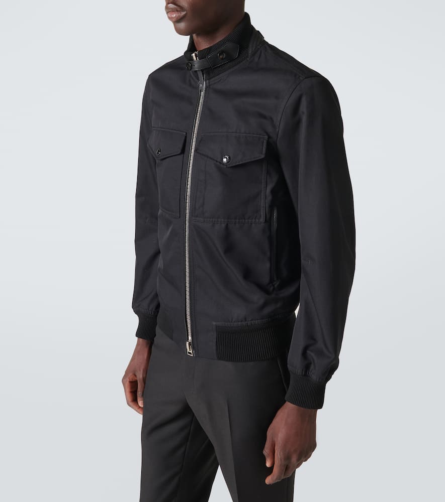 Tom Ford Cotton And Silk Twill Blouson In Black
