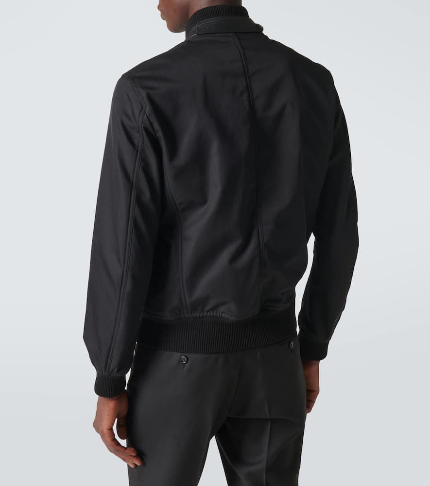 Tom Ford Cotton And Silk Twill Blouson In Black