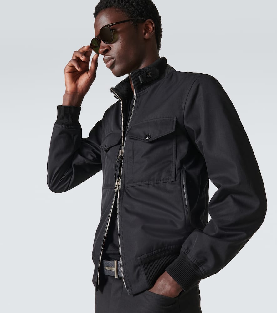 Tom Ford Cotton And Silk Twill Blouson In Black