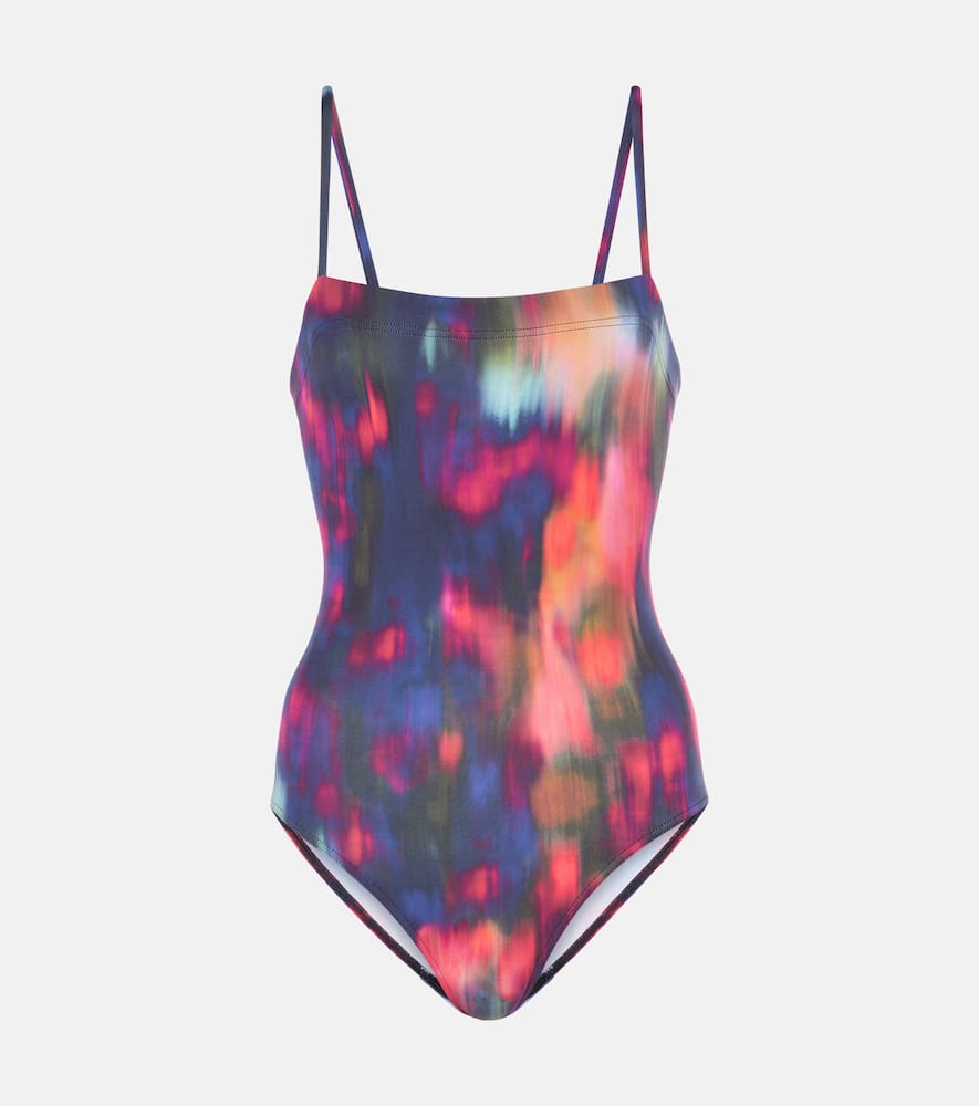 Eres Comete Printed Sequined Swimsuit In Multicoloured