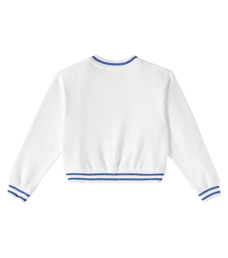 Dolce & Gabbana Sweatshirt Dg Aus Baumwoll-jersey In Weiss