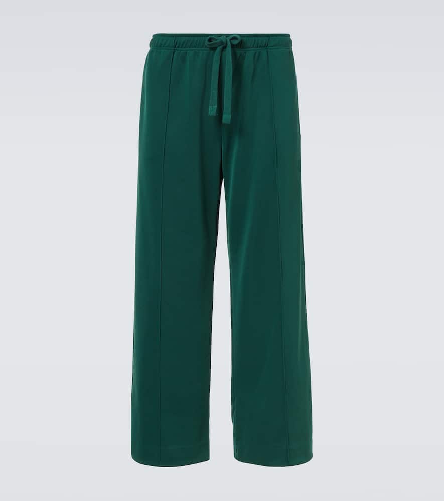 Jw Anderson Jersey Pintuck Sweatpants In Green