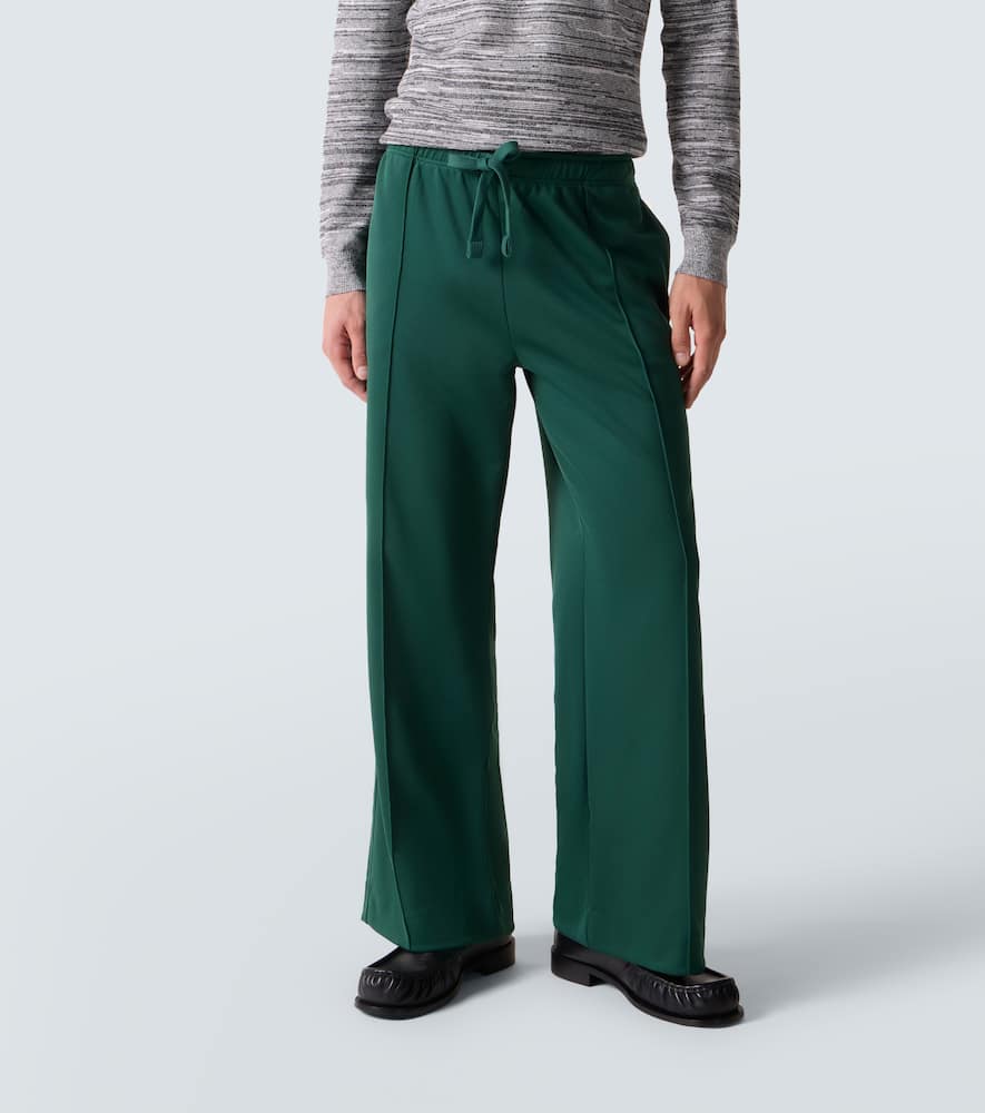 Jw Anderson Jersey Pintuck Sweatpants In Green