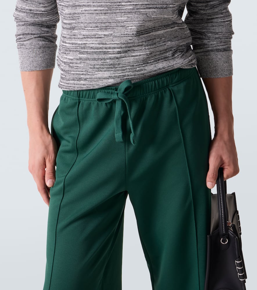 Jw Anderson Jersey Pintuck Sweatpants In Green