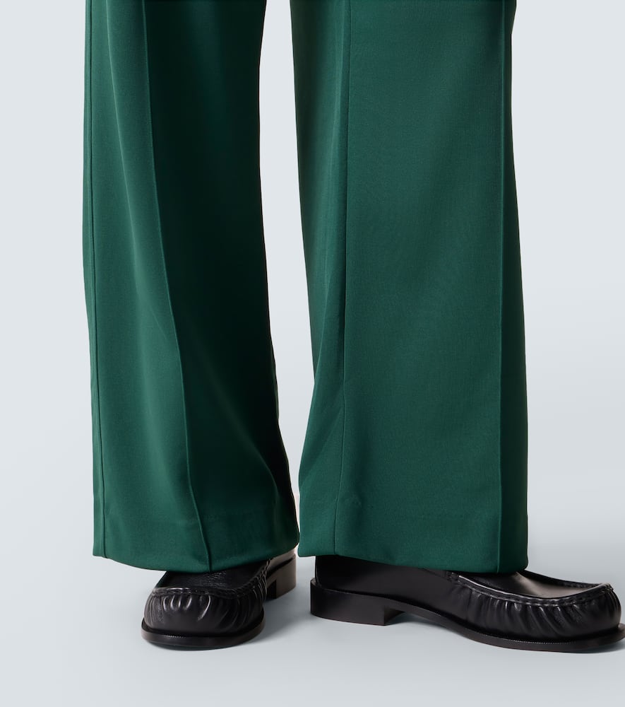 Jw Anderson Jersey Pintuck Sweatpants In Green